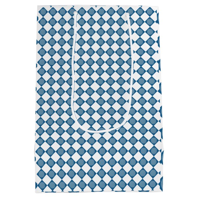 Blått Argyle-golfmönster i presentpapper (Baksidan)