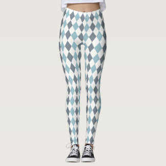 Blått Argyle Leggings