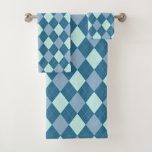 Blått Argyle Vintage-mönster