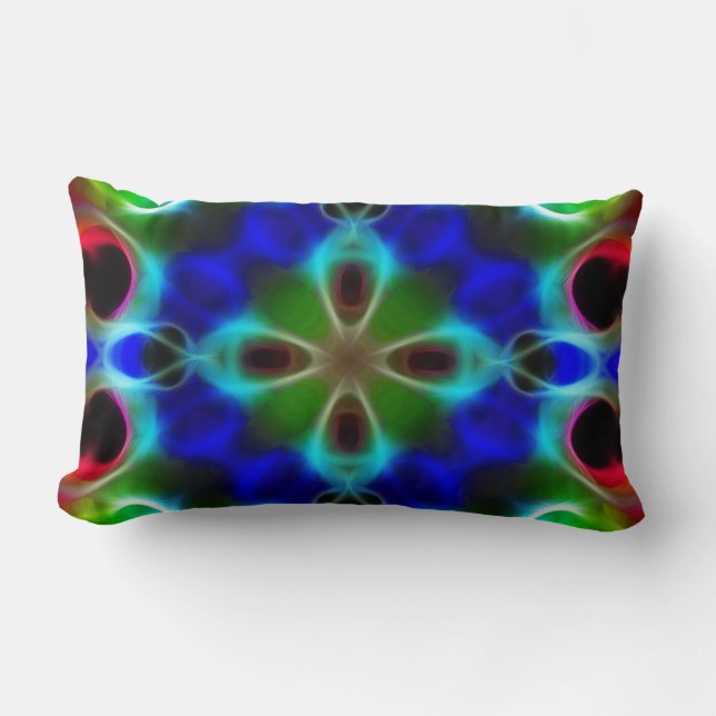 Blått avslutande Lumbar Pillow Lumbarkudde (Framsida)