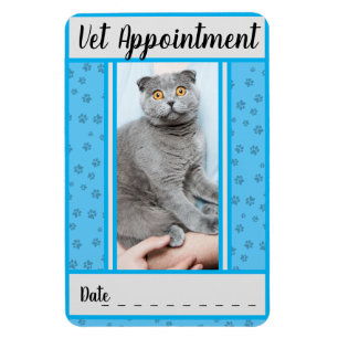 Blått avtalskort för den lokala veterinären magnet