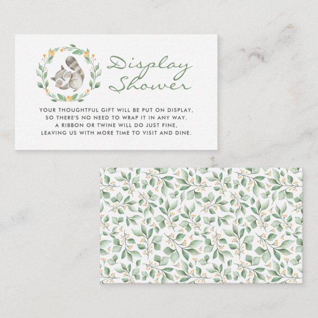 Blått Baby-Booty, babyskor, Visning Shower Tilläggskort (Fram/baksida)