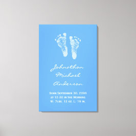 Blått Baby-fotavtryck från Pojke Canvastryck