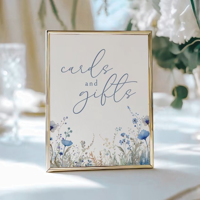 Blått Baby i Bloom Wildblomskort och presentkort Poster (Skapare uppladdad)