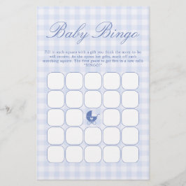 Blått Baby Shower Bingo-spel