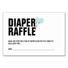 Blått babyskabinett Diaper Raffle Biljett Card Bordsnummer