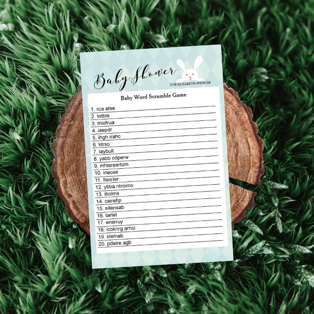 Blått babyskammusslare Ord-skämtkort Inbjudningar (Skapare uppladdad)