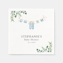 Blått babyskor för vattenfärg Tvätt Pappersservett