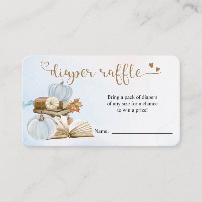 Blått babyskor i bok, hårklingskort tilläggskort (Framsida)