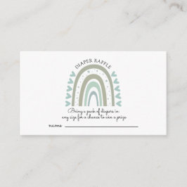 Blått babyskor med vattenfärg - regnbåge - baksida tilläggskort