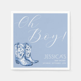 Blått babyskor Vattenfärg Pappersservett