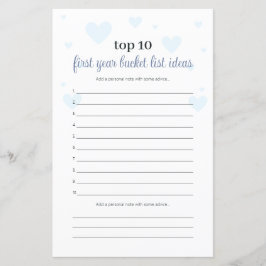 Blått babyvisningsråd för Baby första året