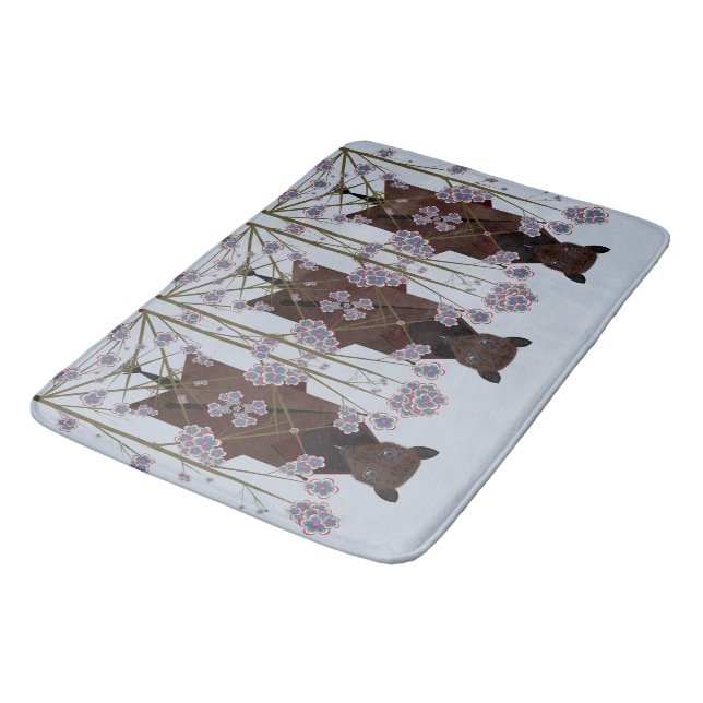 Blått badmat från Himlar Badrumsmatta (Vinklad)