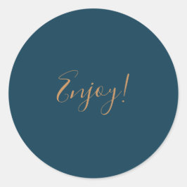 Blått bakgrundsfack för elegant runt klistermärke