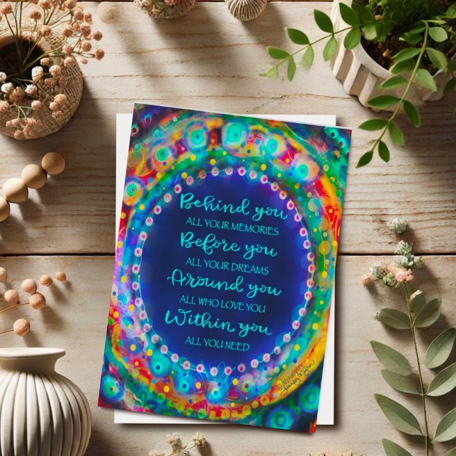 Blått bakom dig, inspiritivitetskort för Studenten Kort (Skapare uppladdad)