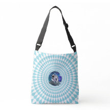 Blått bakomliggande Astronaut DJ Music Space Tote 