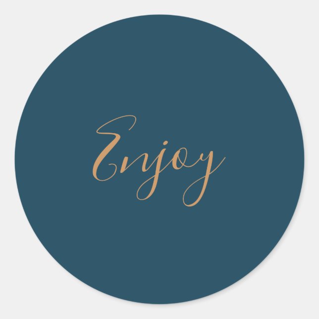 Blått bakomliggande - njugregat runt klistermärke (Framsida)