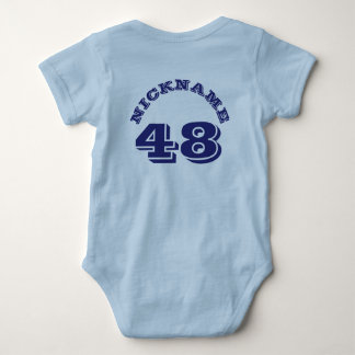 Blått baksida och marinskt Baby | Sports Jersey T-shirt