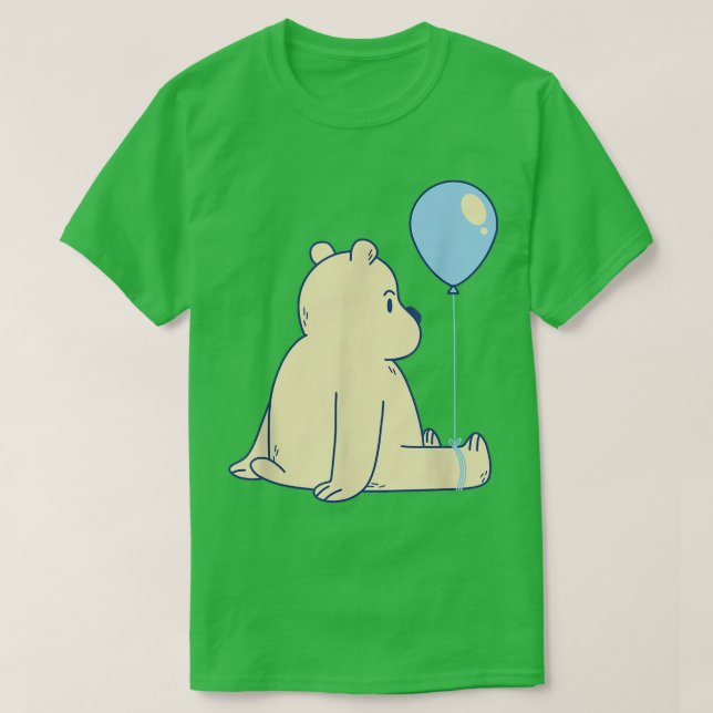 Blått ballongbjörn t shirt (Design framsida)