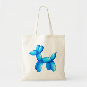Blått ballongens Hund Tote Bag Tygkasse