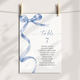 Blått band Bord Nummer Sittplatsschema Inbjudningar
