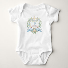 Blått band Puppy Baby Monogram vapen T Shirt