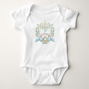 Blått band Puppy Baby Monogram vapen T Shirt