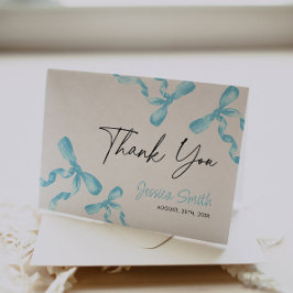 Blått band  tack kort