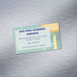 Blått Bassäng-underhåll Magnetiska Visitkort