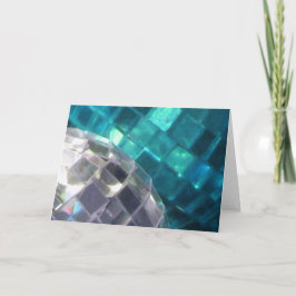 Blått Baubles-kort för hälsning Helgkort