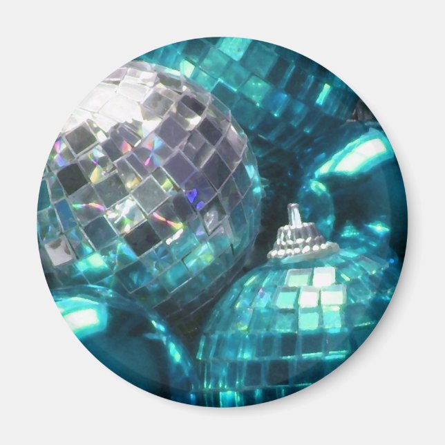 Blått Baubles-kylskåp Magnet (Framsidan)