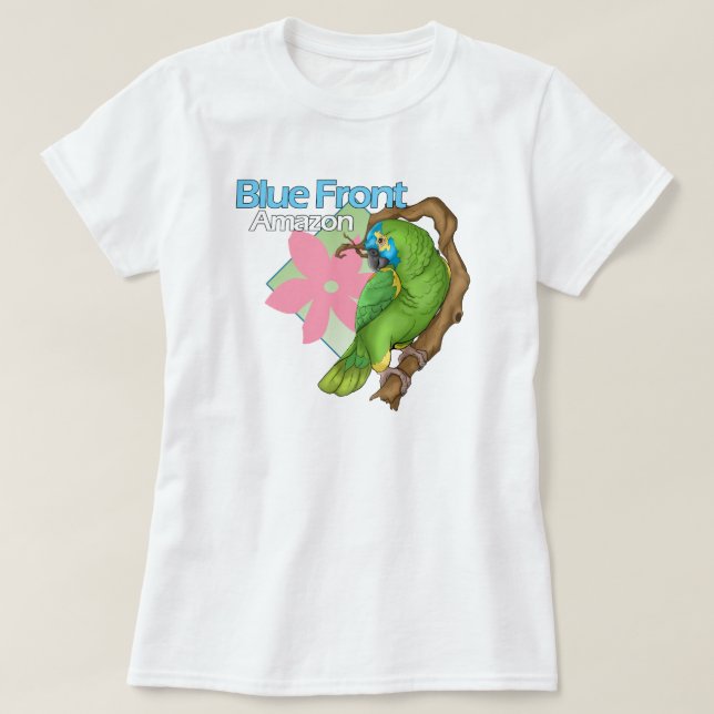 Blått beklär amasonT-tröja T Shirt (Design framsida)