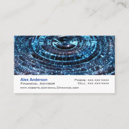 Blått bevattnar tappar visitkort