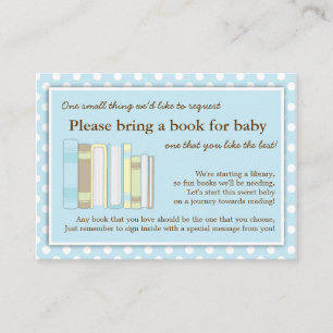 Blått Bibliotek-babyvisningsprogram Bok-inmatnings Tilläggskort