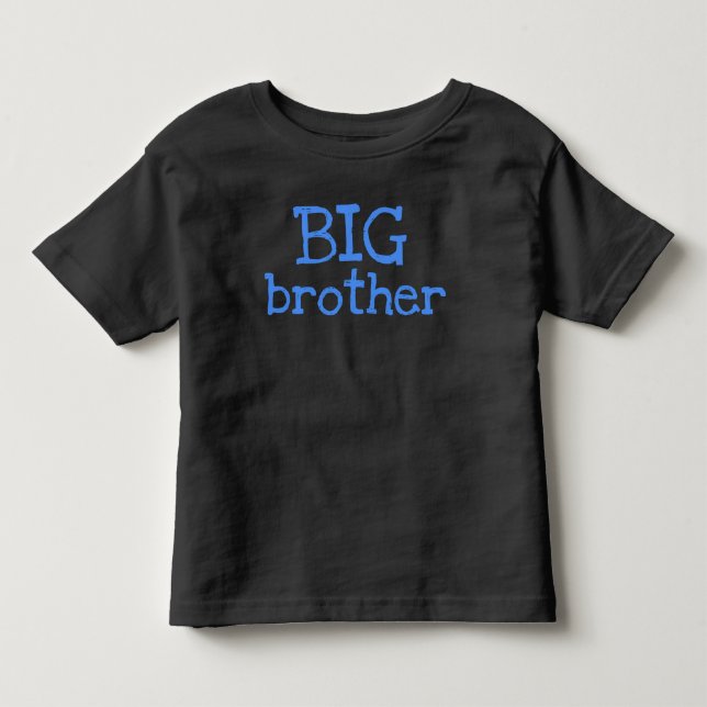 Blått BIG-raster för text Tee (Framsida)