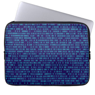 Blått binärt numeriskt system laptop fodral