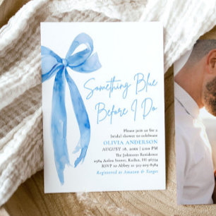 Blått blad något blått innan jag gör Möhippa Inbjudningar