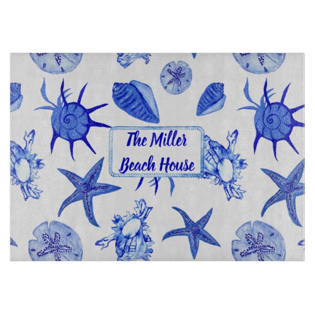 Blått, blandat årstidsbunt mönster-anpassat namn (Framsidan)