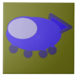 Blått blanksteg på Grönten Kakelplatta