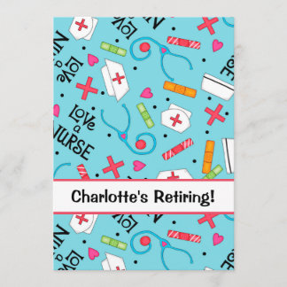 Blått blått Pension-Firande Inbjudningar