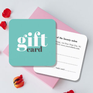 Blått blått vykort med enkel Elegant Rabattkort