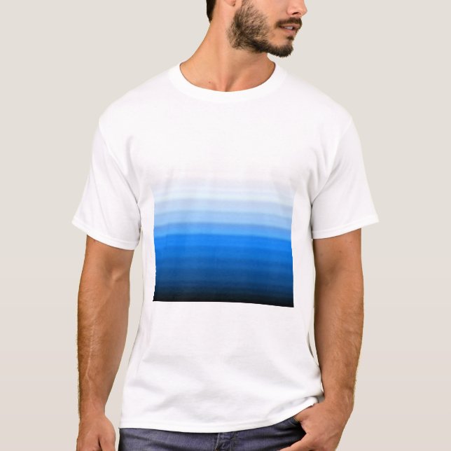 Blått bleknar tee shirt (Framsida)