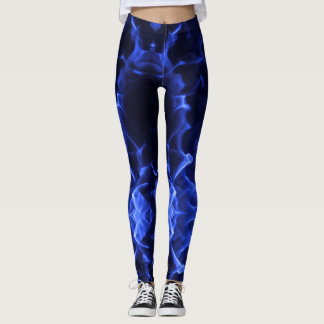 blått blixtrör leggings