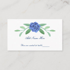 Blått Blommigt Greenery Foliage Bord-platskort Placeringskort