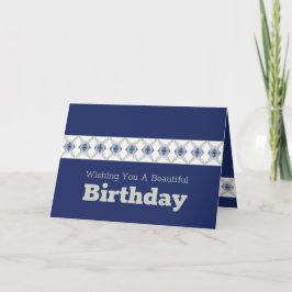 Blått Blommigt i fokus Kort