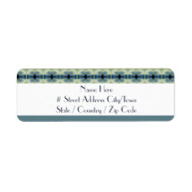 Blått Blommigt med Grönt