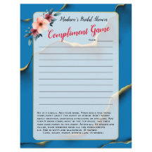 Blått Blommigt Möhippa Icebrytare 💕 5 Ord Roligt