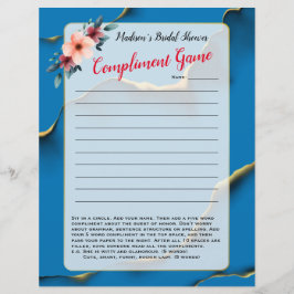 Blått Blommigt Möhippa Icebrytare 💕 5 Ord Roligt