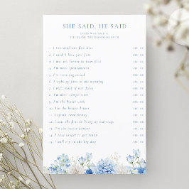 Blått Blommigt Möhippa sa hon att han sa