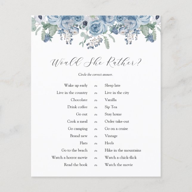 Blått Blommigt Möhippa skulle hon hellre spela (Framsida)